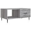 vidaXL Mesa de centro Sonoma Cinzento 90 x 50 x 40 cm