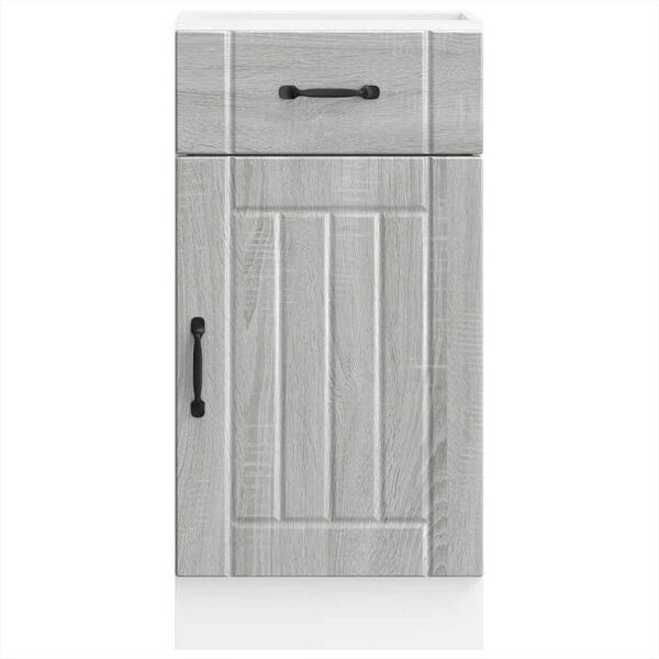 vidaXL Arm&aacute;rio de cozinha baixo Lucca deriv. madeira cinzento sonoma