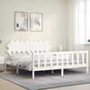 vidaXL Estrutura cama Super King Size c/ cabeceira madeira branco