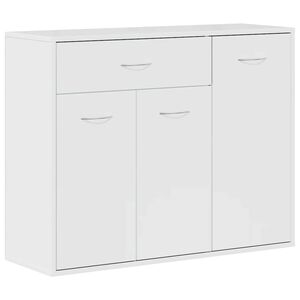 vidaXL Aparador 88x30x70 cm contraplacado branco brilhante