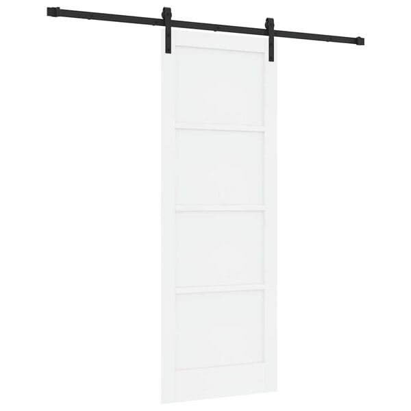 vidaXL Porta Deslizante Branco 78 x 211 cm Madeira de Pinheiro S&oacute;lida