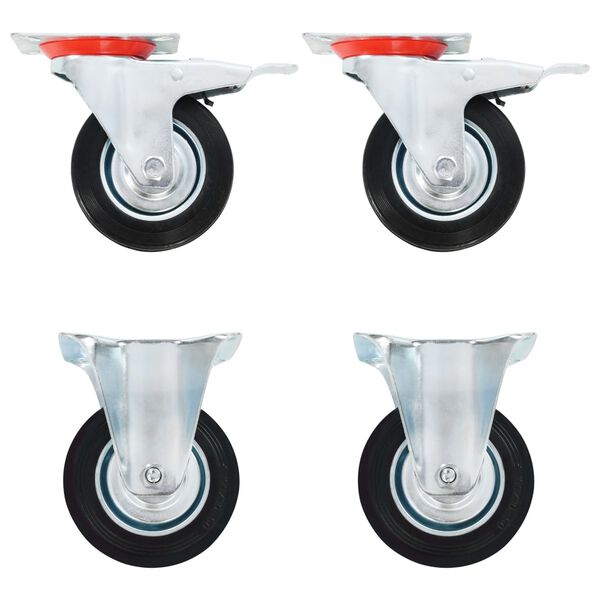 vidaXL Rodas 4 pcs 100 mm