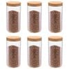vidaXL Frascos de vidro com tampas de corti&ccedil;a 6 pcs 1400 ml