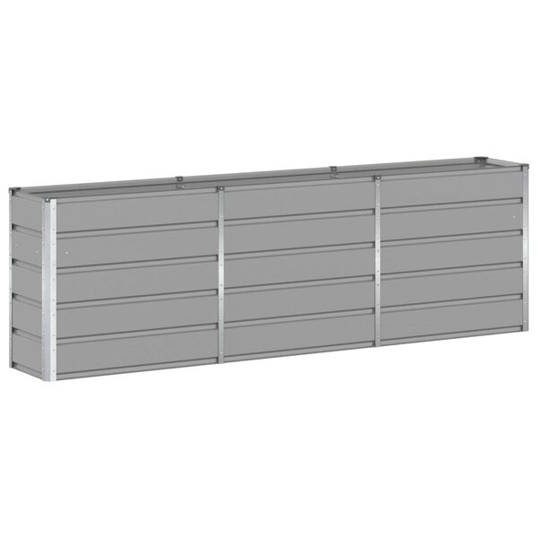 vidaXL Floreira Cinzento-claro 160 x 40 x 75 cm A&ccedil;o