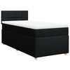 vidaXL Cama com molas/colch&atilde;o 80x200 cm tecido preto