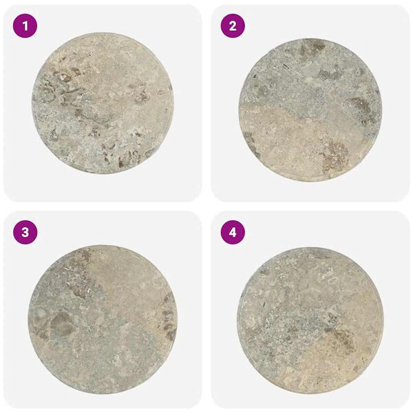 vidaXL Tampo de mesa &Oslash;50x2,5 cm m&aacute;rmore cinzento