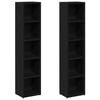 vidaXL Arm&aacute;rios para CD 2 pcs 21x16x93,5 cm carvalho preto