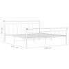 vidaXL Estrutura de cama 180x200 cm metal branco