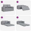 vidaXL Sof&aacute;-Cama 60cm Cinzento-claro tecido