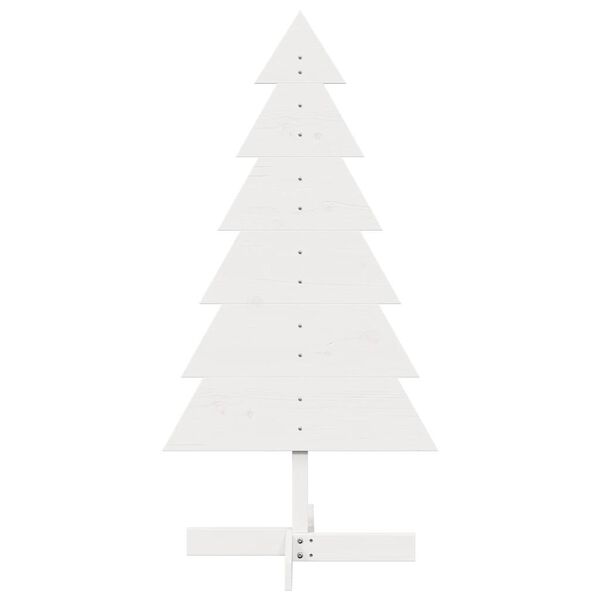 vidaXL Árvore de Natal decorativa 120cm madeira de pinho maciça branco