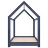 vidaXL Estrutura de cama para crian&ccedil;as 70x140 cm pinho maci&ccedil;o cinzento