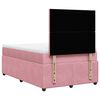 vidaXL Cama boxspring com colch&atilde;o 120x200 cm veludo rosa