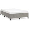 vidaXL Estrutura de cama sem colch&atilde;o cinza claro Veludo