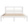 vidaXL Cama sem colch&atilde;o 140x190 cm madeira de pinho maci&ccedil;a branco