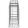 vidaXL Cestos gabi&atilde;o arqueados 11pcs 200x50x80/100cm ferro galvanizado