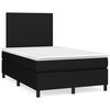 vidaXL Cama boxspring com colch&atilde;o 120x190 cm tecido preto