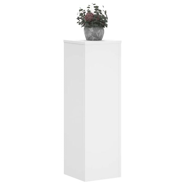vidaXL Suportes p/ plantas 2 pcs 25x25x80 cm derivados madeira branco