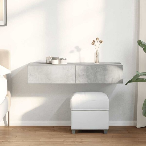 vidaXL Prateleira parede c/ gavetas 100x36x19 cm derivados de madeira