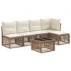 vidaXL Conjunto de Sof&aacute; de Jardim 6 pcs Bege vime PE
