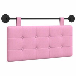 vidaXL Cabeceira Suspensa Rosa 100 x 55 x 5 cm tecido