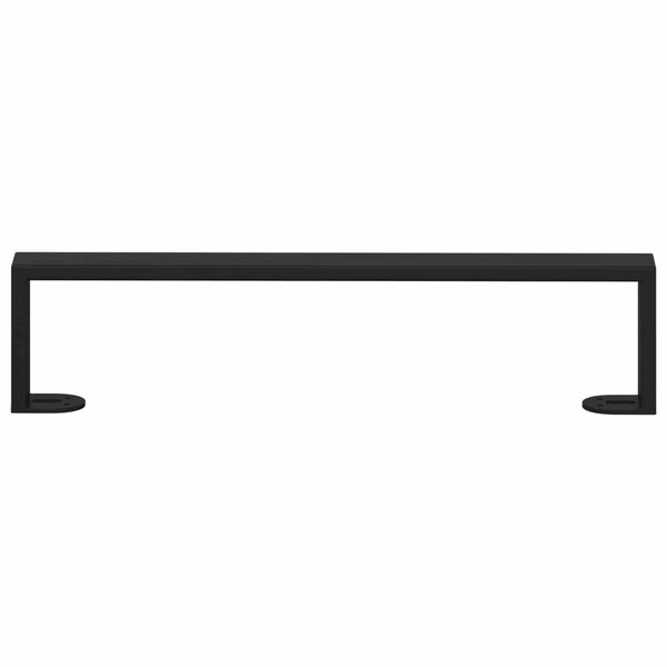 vidaXL P&eacute;s de M&oacute;veis 12 pcs Preto 43,6 x 4 x 10 mm Ferro