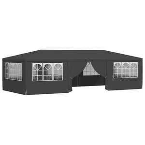 vidaXL Tenda festas com paredes laterais 4x9m 90g/m&sup2; antracite