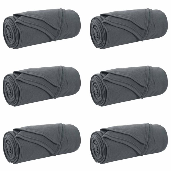 vidaXL Cobertores de Sof&aacute; 6 pcs Cinza Escuro 200 x 150 cm L&atilde;