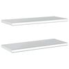 vidaXL Prateleiras de parede 2 pcs 75x30x3 cm aço inoxidável prateado