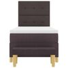 vidaXL Cama Box com colch&atilde;o Castanho escuro 80 x 200 cm tecido