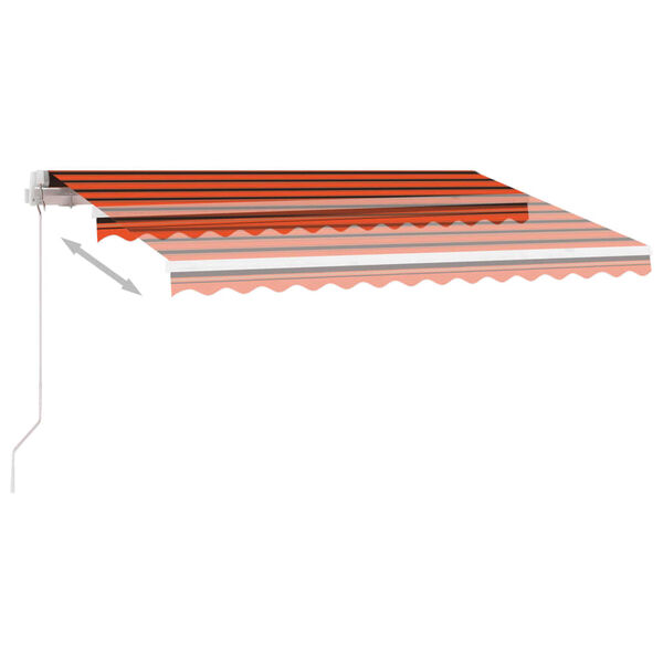 vidaXL Toldo retr&aacute;til manual independente 300x250cm laranja e castanho