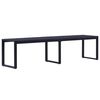 vidaXL Banco de jardim 180 cm placa de PS preto