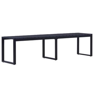 vidaXL Banco de jardim 180 cm placa de PS preto