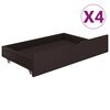 vidaXL Estrutura de cama c/ 4 gavetas 180x200 cm pinho castanho-escuro
