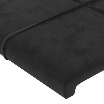 vidaXL Cabeceira de cama 2 pcs veludo 90x5x78/88 cm preto