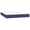 vidaXL Cama box spring c/ colch&atilde;o e LED 140x200 cm tecido azul