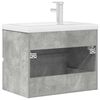 vidaXL 2 pcs conj. m&oacute;veis casa banho derivados madeira cinza cimento