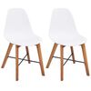 vidaXL Cadeiras de jantar 2 pcs pl&aacute;stico branco