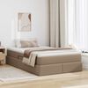vidaXL Cama com arruma&ccedil;&atilde;o e colch&atilde;o Cappuccino 120 x 200 cm