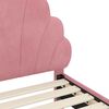 vidaXL Estrutura de Cama Infantil com Cabeceira Rosa 80 x 160 cm