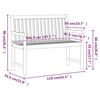 vidaXL Banco de jardim 110 cm madeira de ac&aacute;cia maci&ccedil;a