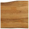 vidaXL Tampo de mesa c/ borda viva 60x60x3,8 cm mangueira maci&ccedil;a