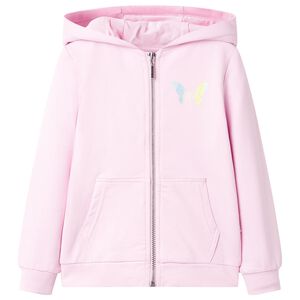 vidaXL Sweatshirt para crian&ccedil;a com capuz rosa-claro 116