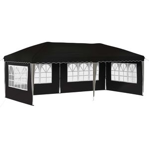 vidaXL Tenda de Festa Pop-up 575 x 289 x 245 cm Preto