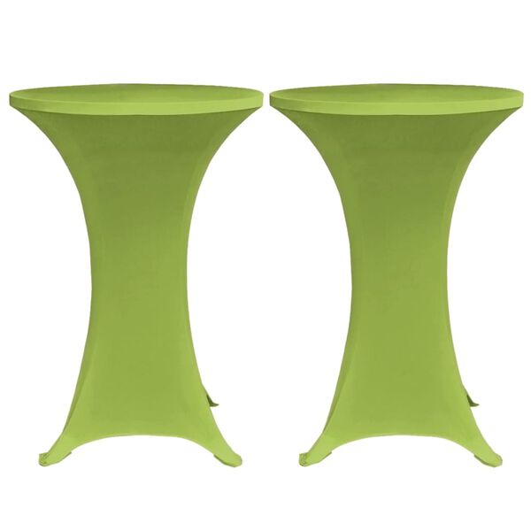 vidaXL Capa extens&iacute;vel para mesa 2 pcs 80 cm verde