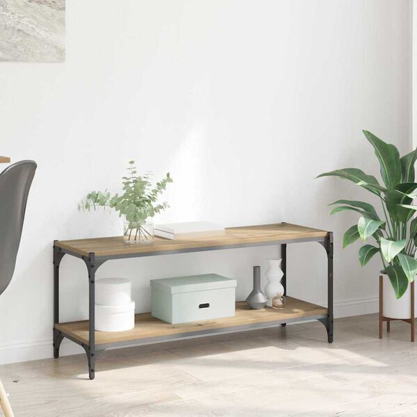 vidaXL Gabinete para TV Carvalho Artesanal 100x33x41cm