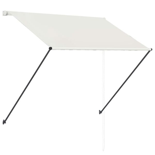 vidaXL Toldo retr&aacute;til com LED 200x150 cm creme