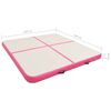 vidaXL Colch&atilde;o de gin&aacute;stica insufl&aacute;vel c/ bomba 200x200x10 cm PVC rosa