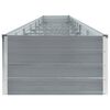 vidaXL Canteiro elevado jardim a&ccedil;o galvanizado 600x80x45 cm cinzento