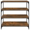 vidaXL Estante 100x33x100cm derivados de madeira e a&ccedil;o carvalho fumado