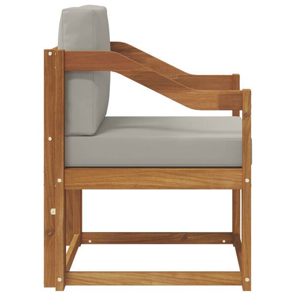 vidaXL Sof&aacute; exterior Madeira de Ac&aacute;cia maci&ccedil;a e Poli&eacute;ster